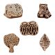 Set of 5 Piece New Mix Wooden Printing Blocks